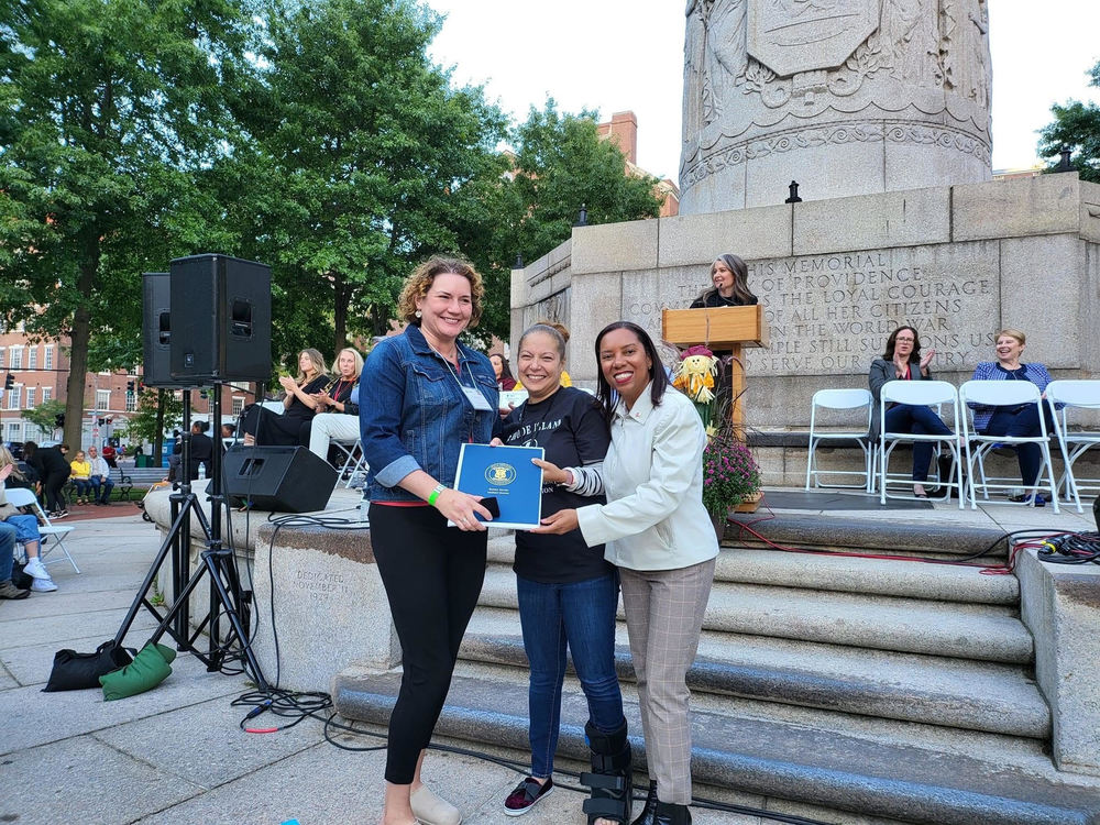 Carla Jewell with Commissioner Angélica Infante-Green