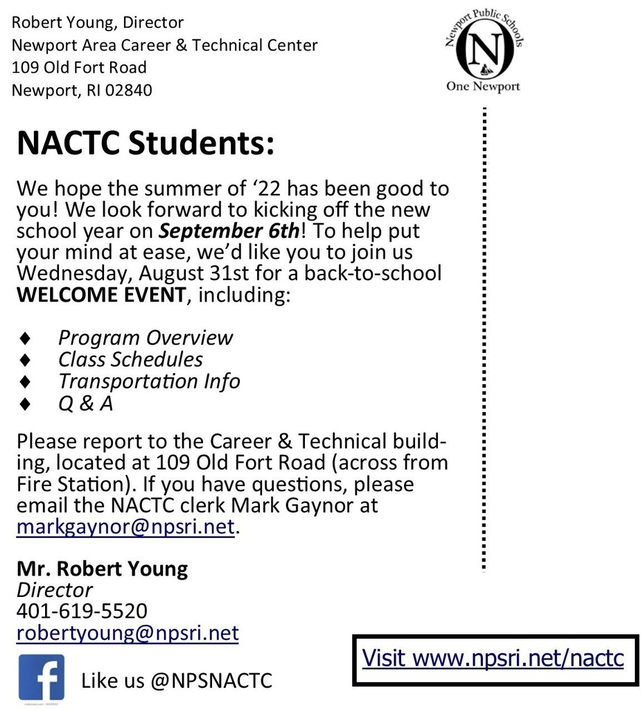 NACTC Postcard Reverse