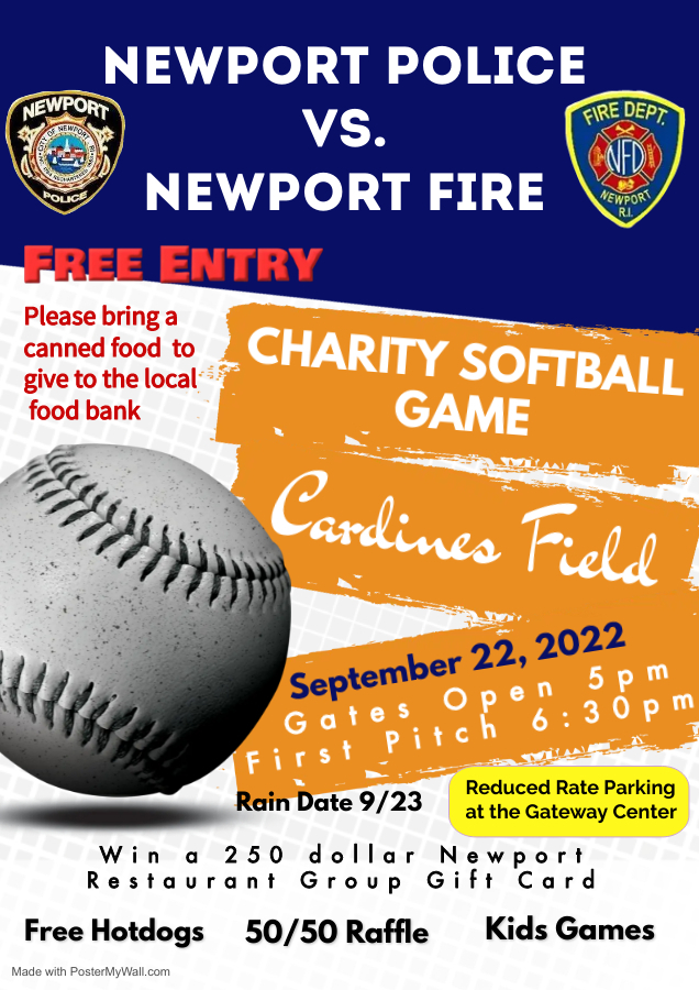 NPD vs NFD Softball Game Flyer