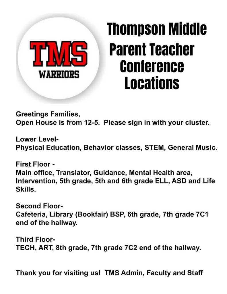 Parent Teacher Conference Locations