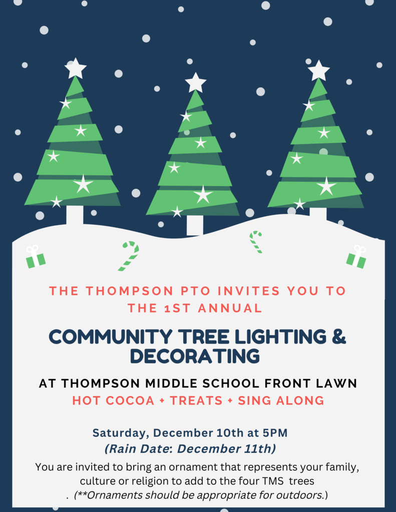 TMS PTO Community Tree Lighting & Decorating flyer